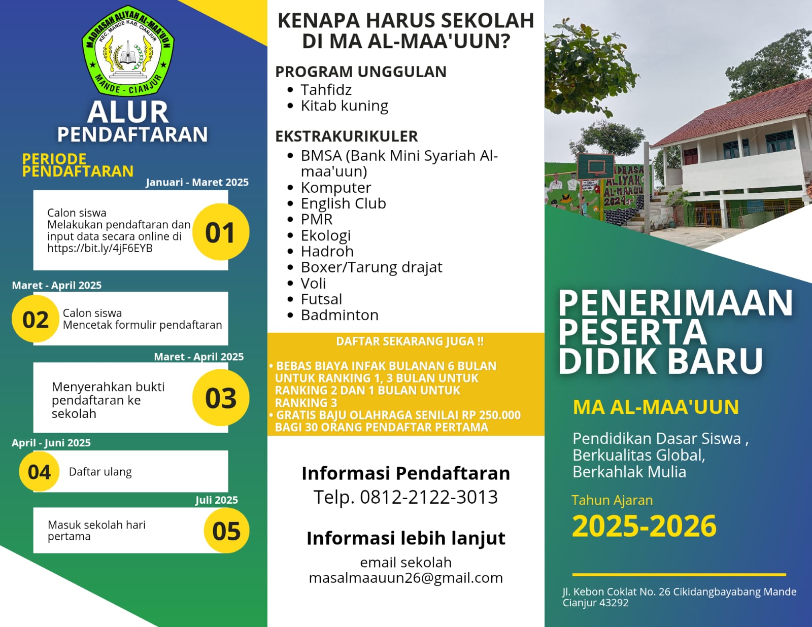 Pendaftaran Sudah dibuka..ayooo.... segera daftarkan...